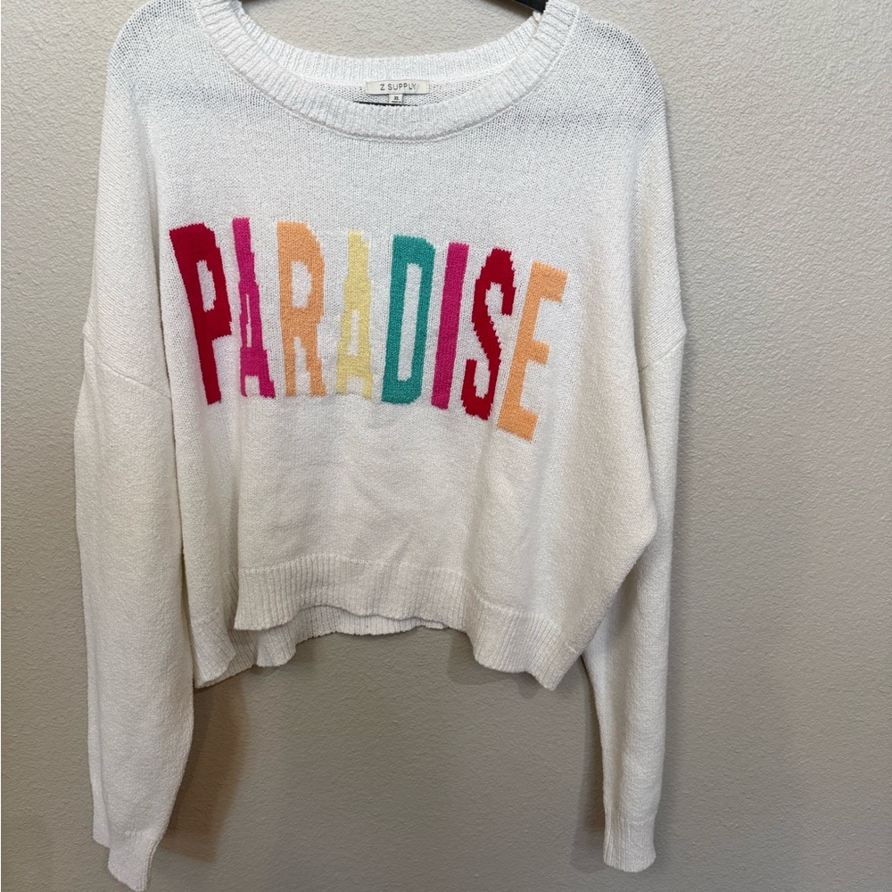 Z Supply White Knit Sweater